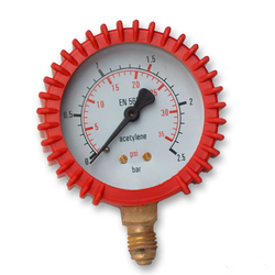 Manometer (tlakoměr) acetylen 2,5 Bar - M12x1,5  