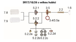 Skleněná hubice 35x47 T9/17/18/20/26 L